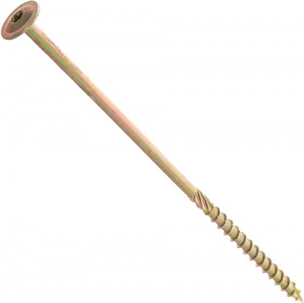 Шуруп конструкційний напівкругла головка ЦЖ 8x220 мм 1 шт. жовтий цинк Expert Fix