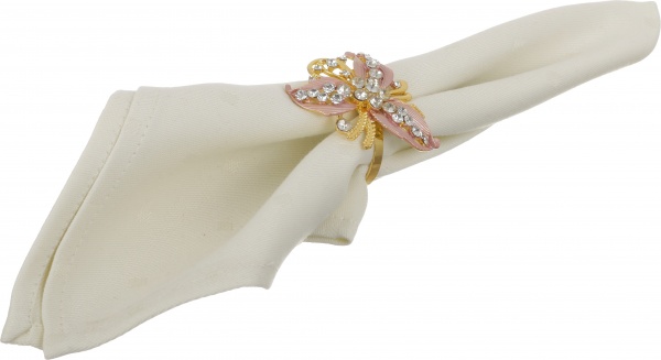 Кольцо для салфеток Diamond Pink Flower YQU9165-2