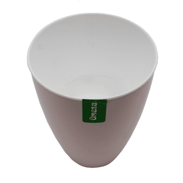 Горщик пластиковий Омела Самозволожувальний 1,3 літра круглий кремовий 