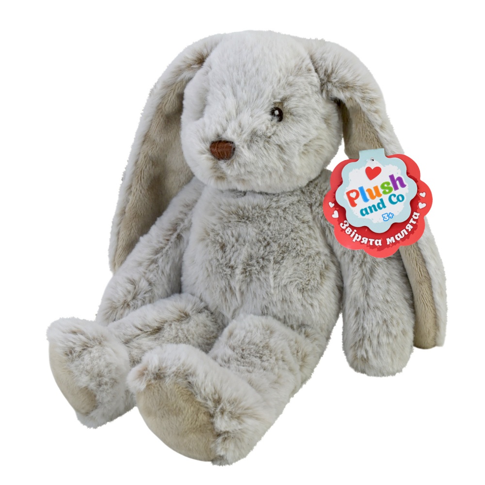М'яка іграшка Plush and Co Кролик 14х9х30 см димчасто-сірий PLC25062