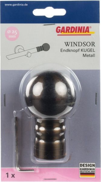 Наконечник Kugel Gardinia Windsor набірний d25 мм бронзовий 