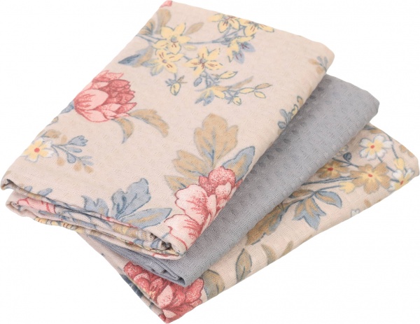 Набір рушників вафельних Півонія 45x60 см Luna різнокольоровий 