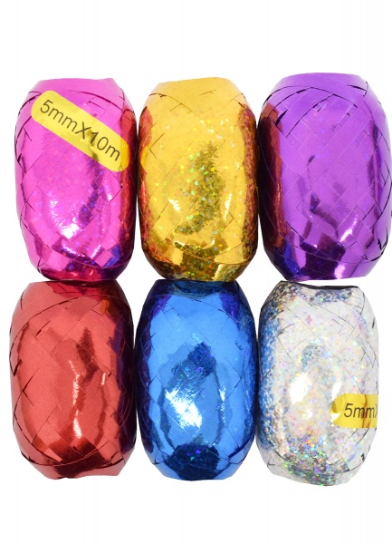 Набір стрiчок полiпропiленових 18628 6 шт. 0,5 см 10 м в асортименті 