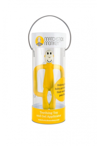 Прорізувач Matchstick Monkey Мавпочка жовта 10,5 см (MM-T-006)