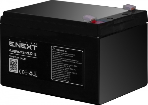 Батарея акумуляторна E.NEXT e.agm.stand.12.12 12В 12Аг AGM 