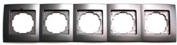 Рамка пятиместная Nilson Touran, 24160095 пластик антрацит