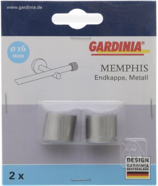 Наконечник Gardinia Заглушка 30108 набірний d16 мм матове срібло 
