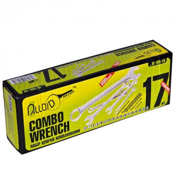 Набір ключів комбінованих Alloid 17 шт. 6-22 мм НК-2005-17М
