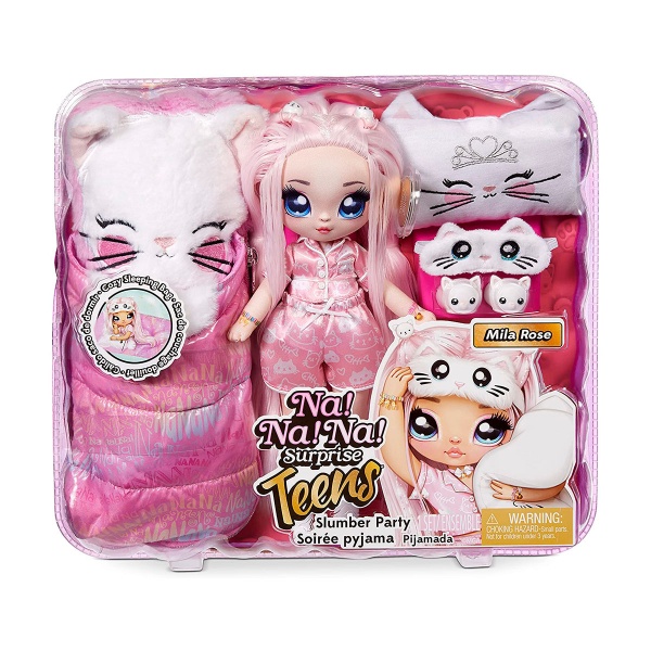 Ляльковий набір Na! Na! Na! Surprise Teens Піжамна кітті-вечірка Міли Роуз