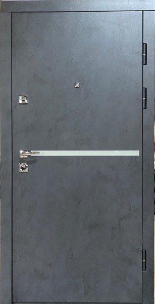 Двері вхідні Мавіс Т-7 Люкс бетон антрацит 2050x960 мм праві