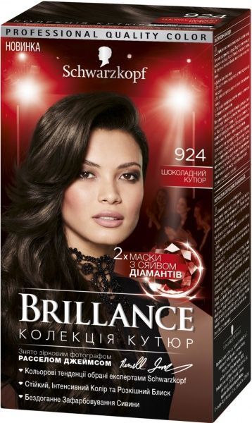Крем-фарба для волосся Brillance Brillance №924 шоколадний кутюр 142,5 мл