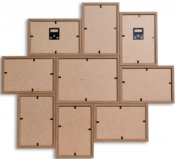 Коллаж Velista 8х10х15 и 1х13х18 см 9 фото неформат см орех 