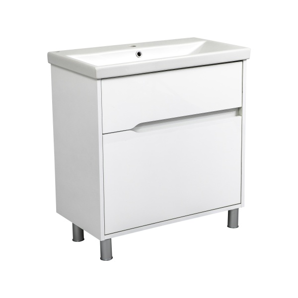 Тумба на ножках Aqua Rodos Сидней 80 белый глянец с умывальником