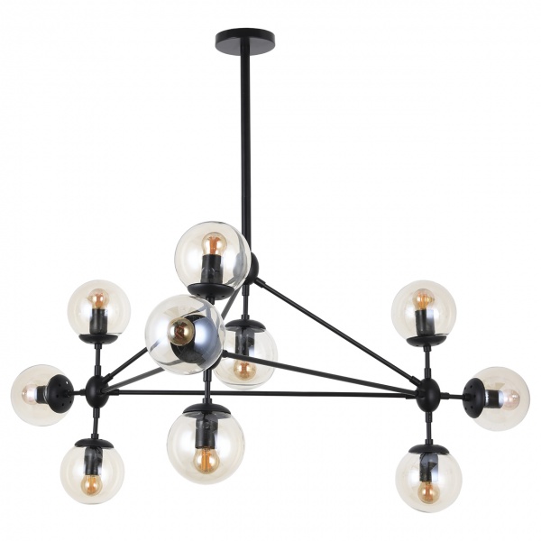 Люстра потолочная Hopfen INTRALUX-10 BK 10xE27 черный 