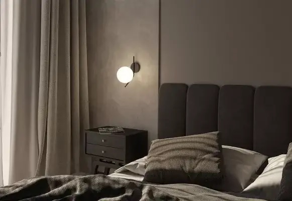 Бра Геотон MILK-1B 1x40 Вт E27 черный/белый 49661