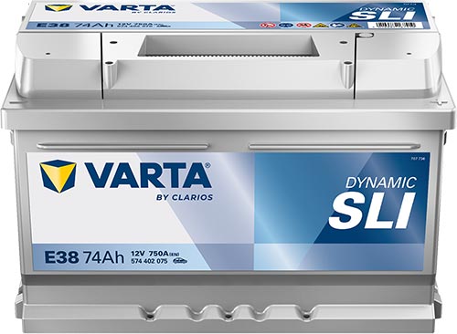 Акумулятор автомобільний Varta DYNAMIC SLI E38 74Ah 750A 12V «+» праворуч (574402075)