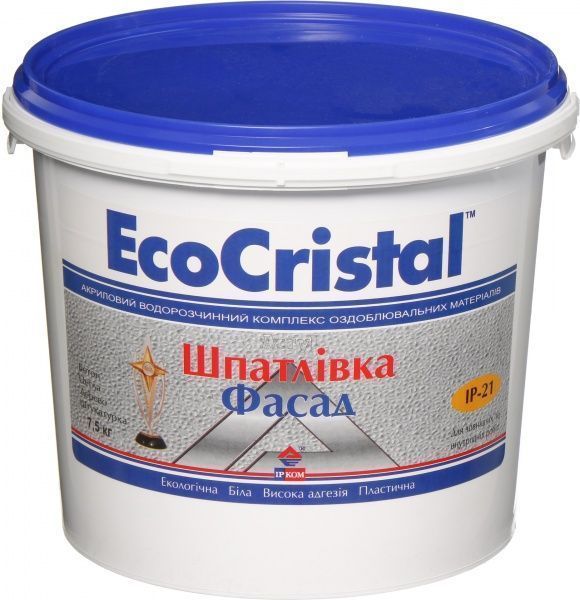 Шпаклівка EcoCristal Фасад ІР-21 7,5 кг
