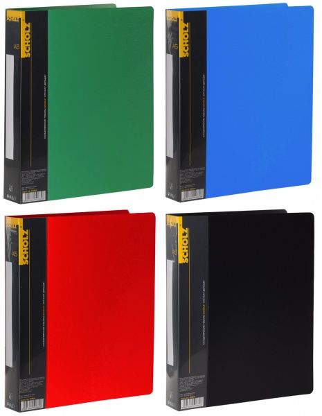 Скоросшиватель + карман A5 2 см 700 мкн цвет в ассортименте 5069 SCHOLZ