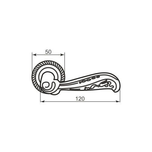 Ручка на розетці Antique Collection Chiara R золото барокко