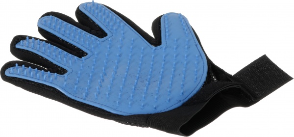 Рукавиця для вичісування собак 230х180х15 мм синій