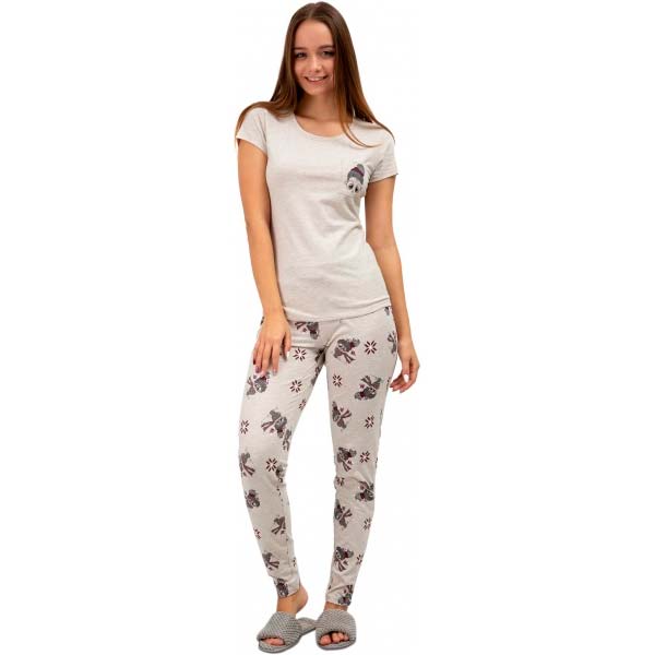 Пижама женская Roksana 1001/16149 р. XL бежевый с рисунком