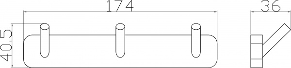 Планка с крючками Aqua Rodos Capri 6653