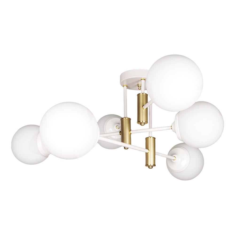 Люстра Фабрика Світла 6x40 Вт E14 бело-золотистый НСБ 127-6х40-161