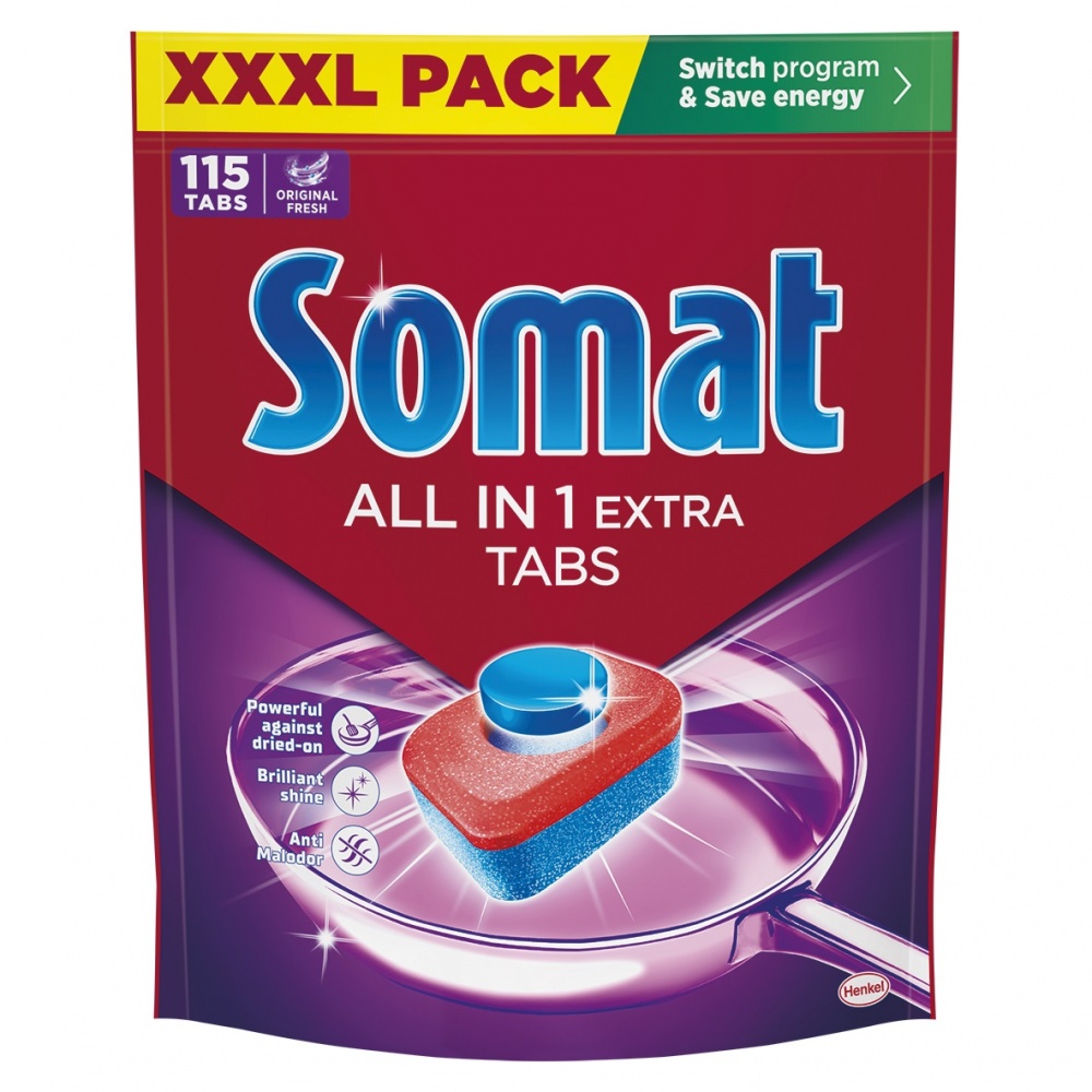 Таблетки для посудомийних машин Somat All in 1 Extra 115 шт.