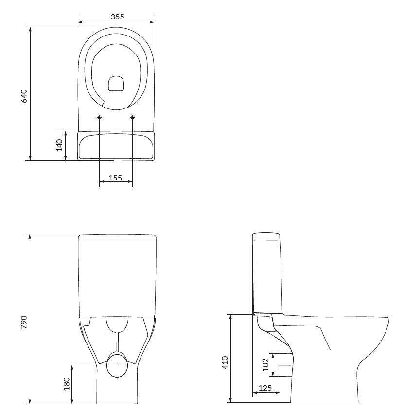 Унитаз-компакт Cersanit COLOUR PRO OVAL VORTEX 010 878 K103-051