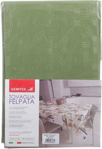 Скатерть Felpata 120x190 см зеленый Gemitex 
