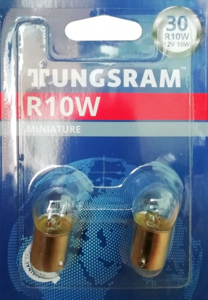 Лампа накаливания Tungsram R10W BA15S 12 В 10 Вт 2 шт 3000