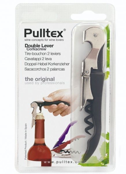 Штопор DOUBLE LEVER BASIC чорний Pulltex