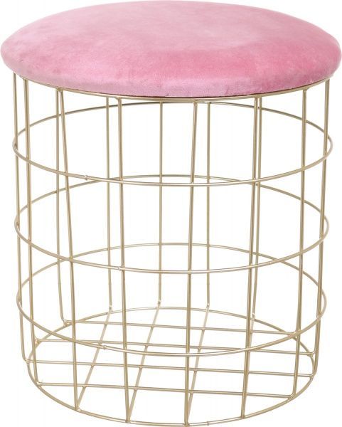 Корзина Royal 35х35х39 см пудровый с золотым 