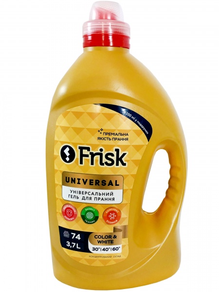 Гель для машинной и ручной стирки Frisk Universal Премиальное качество 3,7 л 
