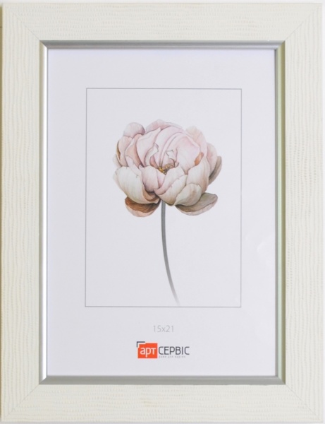 Рамка для фото Арт-Сервіс ЕА-01839 1 фото 15x21 см білий із сріблястим 