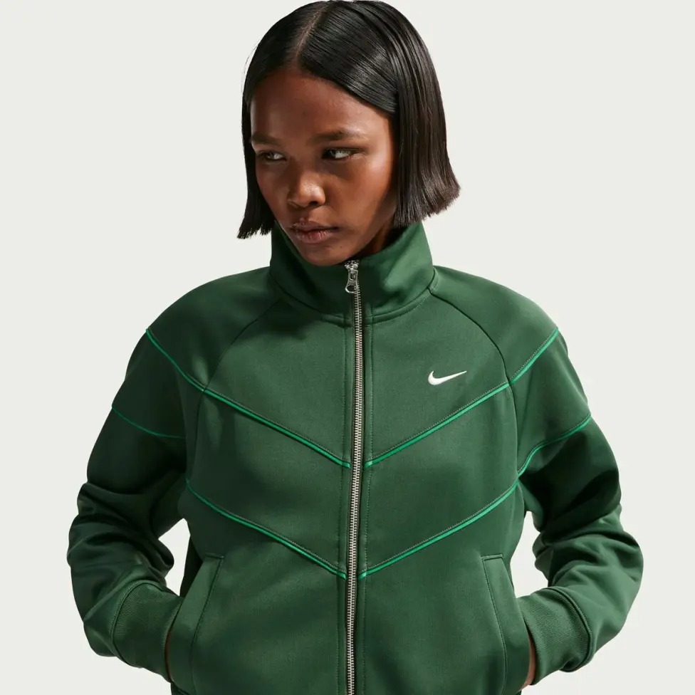 Кофта Nike W NSW NK WR POLY KNIT JKT HJ0975-323 р.M зеленый