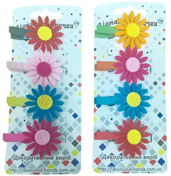 Декоративные изделия Цветочек 4 шт. 142007 Діамантові ручки