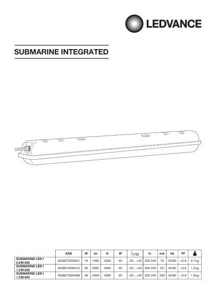 Світильник лінійний Ledvance LED 36 Вт 4000 К білий 