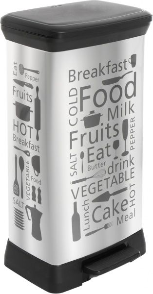 Curver DECO BIN срібне 50 л срібний 204155