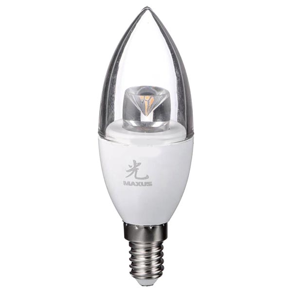 Лампа LED Maxus Sakura C37 CL-C 5 Вт 3000K E14 2+1 шт