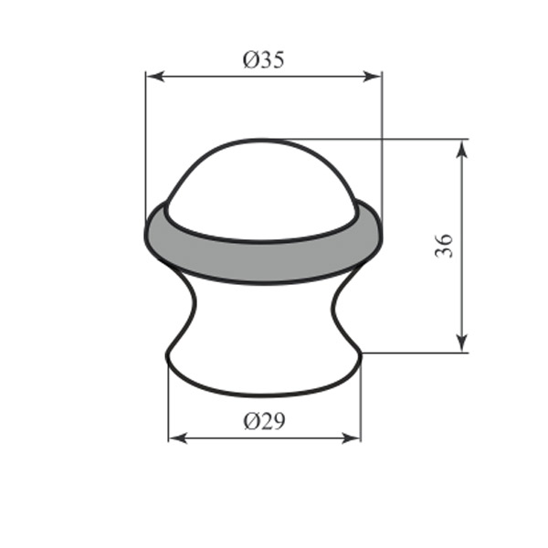 Стопор дверной RDA DS019-SC матовый хром