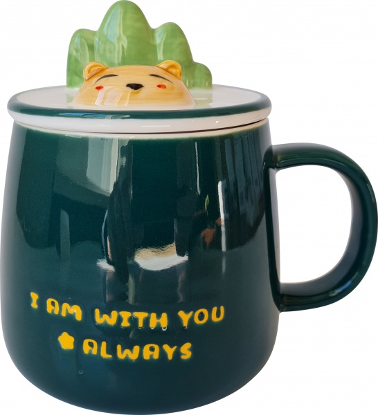 Чашка з кришкою Relax Green 400 мл A0520-JZ20S06B Astera