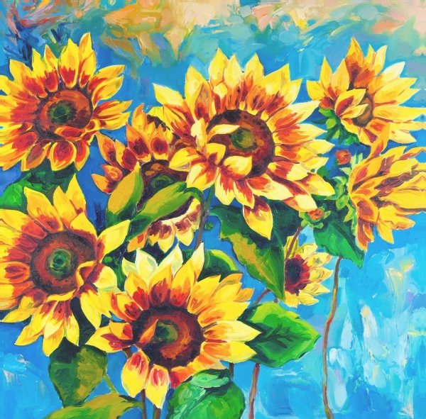 Репродукция Подсолнухи 50x50 см Арт Фемелі 