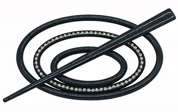 Заколка Овал 2 Элит 60х100 мм черный В0022-12а MISLT