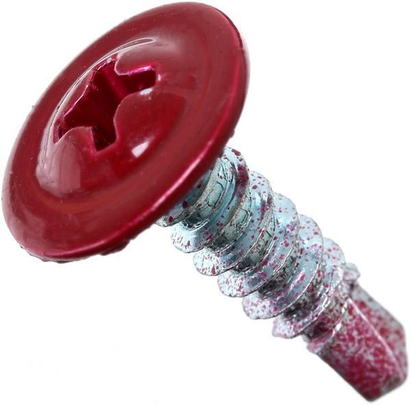 Саморіз з прессшайбою зі свердлом 4.2x16 мм 250 шт бордовий RAL 3005 EXPERT FIX