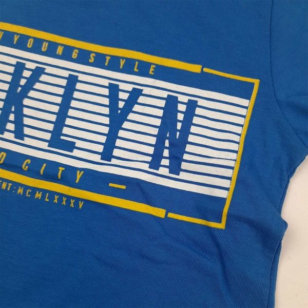 Футболка для мальчика AKKU BRKLYN р.110 голубой 9065 