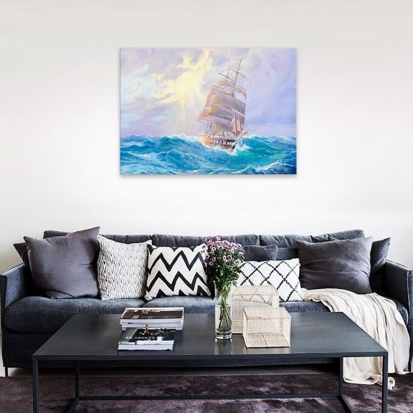 Репродукція Фрегат і море 48x67 см 