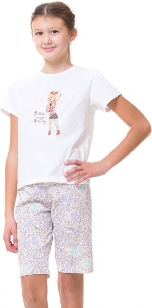 Пижама для девочек KOSTA 0084-4 р.110-116 серый 