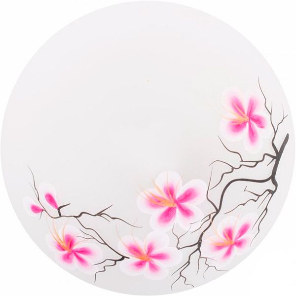 Светильник настенный Укрсвітло НПБ Сакура розовая 20 см 1x60 Вт E27 белый 11078 рож 