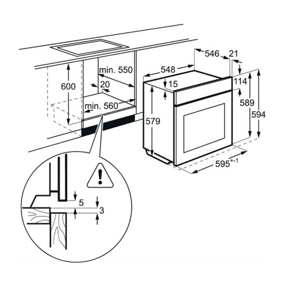 Духова шафа електрична Electrolux EOB93434AK